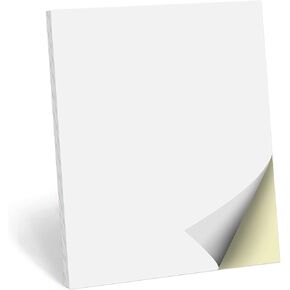 321Done 2-Part Blank Carbonless Pad, 3.4x5.5 Landscape, Made in USA, Pocket Size Carbon Copy Memo Scratch Note Pad, Sketchbook, Sales Book for Craft Boutique Business (50 Sets) White/Yellow