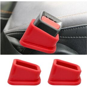 2 PCS Car Seat Belt Buckle Holder, Silicone Auto Seatbelt Buckle Booster, Easy Access Seat Belt Buckle Guard Cover for Kids, Universal Safety Seat Accessories for Most Cars (Mudskipper)