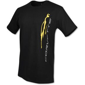 C8 Corvette Vertical Gesture Logo T-Shirt - Black