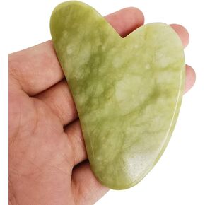 Gua Sha Crystal Jade Stone Board for Skincare, Scraping Face Back Massage Relax Therapy Trigger Point Treatment (Rose Quartz)