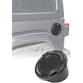Non-Locking Fuel Door Gas Cap Cover for 2018-2023 Jeep Wrangler JL JLU & Unlimited 2-Door 4-Door (Carbon Fiber Look) in Saudi Arabia