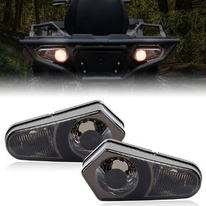 SAUTVS Smoked Black Tail Lights Housing for Sportsman/RZR/ACE, Rear Brake Stop Lamp Lenses for Polaris Sportsman 450 570 850 / RZR/ACE 2005-2024 Accessories (2PCS, Replace #2411153 & 2411154)