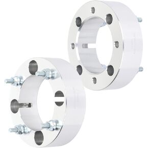 ECCPP 2PCS 4 Lug 50mm Wheel Spacers 4x137 10x1.25 110mm 2" Silver Compatible with 2003-2005 for Outlander 330 1990-1996 for Mule 500