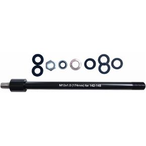 12MM Thru Axle Adapter for Bike Trailer Hitch 1.0 1.5 1.75 TP Compatible with 142-148 Hub Size Different Shalft Length for Choose