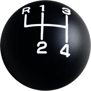 DEWHEL Black/Red Ball Aluminum 4 Speed 5/16-18 Shift Knob Compatible with Muncie & Other SHIFTERS