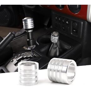 LLKUANG Central Gear Head Decorative Knob Cover Trim for Toyota FJ Cruiser 2007-2021 Aluminum Alloy Gear Knob (Red)