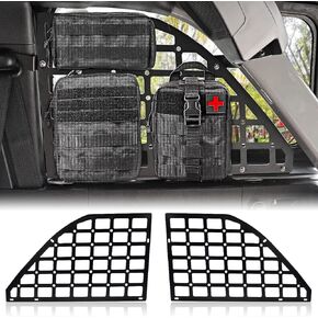 MAIKER Rear Window Molle Panel Modular Storage Panel System with 3 Storage Bag and 10 Fastening Tape for 2021 2022 Ford Bronco 4-Door(Not Fit Soft Top)