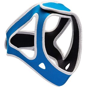 Anti-Snoring CPAP Chin Straps & Jaw Support Belts - Natural Sleep,Instant Relief - Adjustable Velcro - Non-Sliding Off - Comfortable Breathable Fabric - Stop Snoring CPAP Headband (Blue)