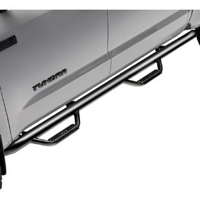 N-Fab Nerf Steps for Silverado/Sierra | Wheel-to-Wheel w/ Bed Access, Heavy Duty Steel, Gloss Back | C1495CC-6 | Fits 2014-2019 Chevrolet Silverado/GMC Sierra 1500 Classic Crew Cab 5.7' Short Bed