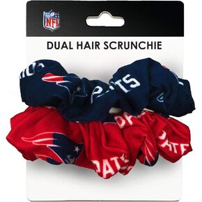 Littlearth Womens NFL New England Patriots Dual Hair Scrunchie, Team Color, One Size, (300707-PATS)
