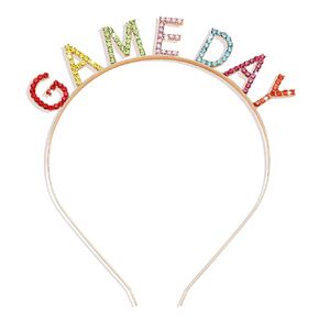 PHALIN Game Day Headband for Women Enamel Rhinestone Gameday Hairband Football Baseball Hair Accessory Sport Headband Gifts