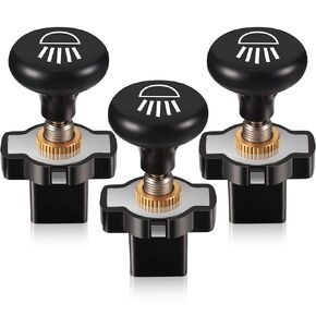 3 Pieces Golf Cart Light Switch Push Pull Light Switch 12 Volt for Golf Cart Push Pull Style Headlight Switch Golf Cart Button for Club Car Compatible with Ezgo
