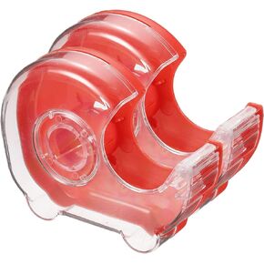 PATIKIL Tape Dispenser, 2 Pack Plastic Refillable Double-Side Handheld Tapes Cutter Holder for Home Office, Clear Green in Saudi Arabia