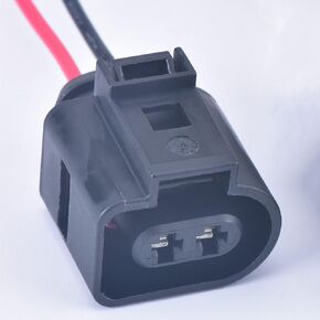 2 Pin 3.5mm Automotive Waterproof Wiring Harness Connector Electrical Horn Plug 1J0973722 for VW Jetta Golf GTI MK4