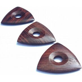 Guitar Picks Plectrum Rosewood Wood triangular Model Handmade Lot of 4 pcs