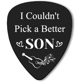 Son Gifts from Mom Dad Musician Guitar Player Son Gift Son Guitar Pick Gifts for Guitar Player Best Son Stainless Steel Guitar Picks Graduation Christmas Birthday Gift for Son