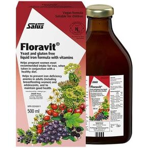 Salus Floravit Liquid Iron and Vitamins | Herbal Iron Supplement for Women, Men, and Children | Gluten-Free, Yeast-Free, Non-Dairy, Non-GMO (500ml)