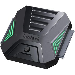 Inateck USB 3.2 Gen 2 to SATA Adapter, Disk Cloning in Software, Applicable for 2 x 2.5 Inch SSDs/HDDs