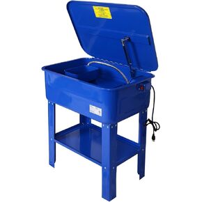 20-Gallon Portable Automotive Parts Washer Cabinet with 110v Electrical Pump, Work Basket, Removable Shelf, Blue in Kuwait