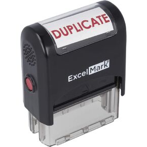 Duplicate Self Inking Rubber Stamp - Red Ink