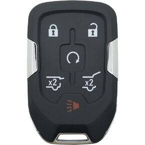 Replacement Key Fob Cover Case fit for Chevy Suburban Tahoe 2015 2016 2017 2018 2019 2020 GMC Yukon Keyless Entry Smart Remote Key Fob Shell (Black)