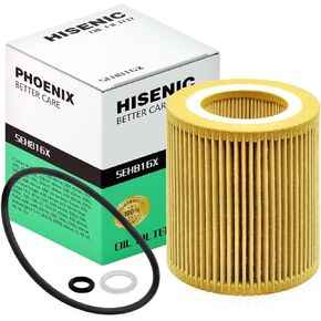 Oil Filter Fits for BMW X6 X5 128i 135i 325i 330i 335i 328xi X1 X3 X4 Z4 Metal Free Filter HU816X E60 E70 E90 | Part No. 11427541827 11427953129