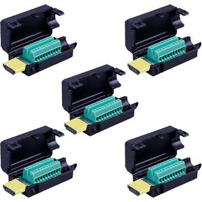 2Pcs HDMI Solderless Male Quick Connector, Port Terminal Solderfree Breakout Connector Board with Case Accessories in Saudi Arabia