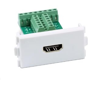 2Pcs HDMI Solderless Male Quick Connector, Port Terminal Solderfree Breakout Connector Board with Case Accessories