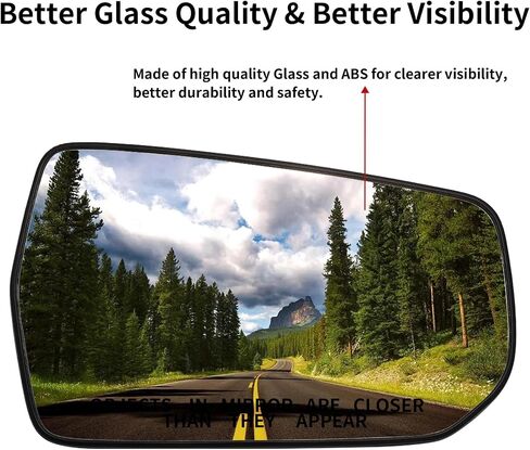 Driver Side Mirror Replacement for Chevrolet Chevy Malibu 2016 2017 2018 2019 2020 2021 - Left Side Mirror Glass, Rear View Mirrors Glass with Power Heated in Saudi Arabia