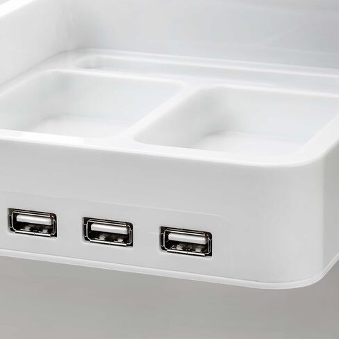 All-in-One Desk Organizer & Docking Station/Stand for iPad/iPhone/Tablets/Smartphones with 3 USB Ports, Black (ART79001) in Kuwait