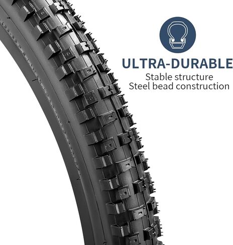 إطارات دراجة YUNSCM 24 بوصة 24x2.30/56-507 و24 بوصة صمام شريدر للدراجة مع شريطين حافة متوافق مع الدراجة الجبلية/الطرق الوعرة 24x2.20 24x2.25 24x2.3 24x2.35 24x2.40 إطارات وأنابيب الدراجة ( ف-1018) in Saudi Arabia