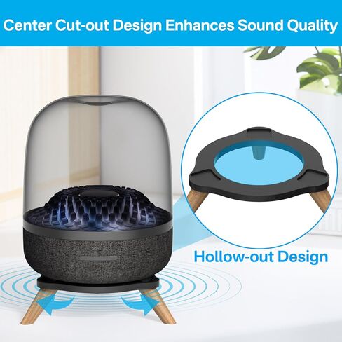 Acrylic Speaker Desk Stand for Harman Kardon Aura Studio 3, Aura Studio 4, SoundSticks 4 Bluetooth Speaker Stand - Table Desktop Stand for Harman Kardon Surround Sound Speaker Stand for Space Saving in Kuwait