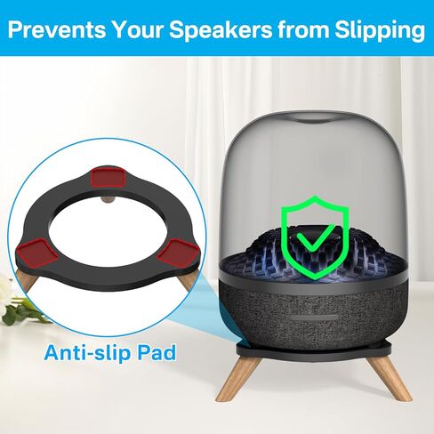 Acrylic Speaker Desk Stand for Harman Kardon Aura Studio 3, Aura Studio 4, SoundSticks 4 Bluetooth Speaker Stand - Table Desktop Stand for Harman Kardon Surround Sound Speaker Stand for Space Saving in Kuwait