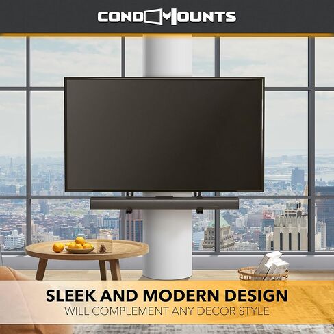 CondoMounts SBG8084 Universal Pillar Sound Bar Mount | Customized Size to FIT All-Brands | Easy Installation Above & Below TV | Holds 30lbs | Mounting Hardware Provided in Kuwait
