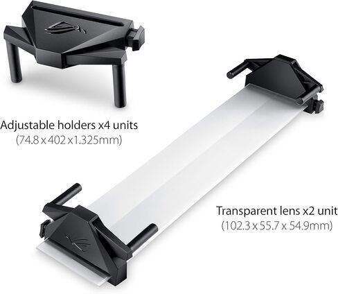 ASUS ROG Bezel-Free Kit ABF01 Universal Multi-Monitor Setup with Optical Micro-structures Easy Assembly, CLEAR, (Set of 2) in Saudi Arabia