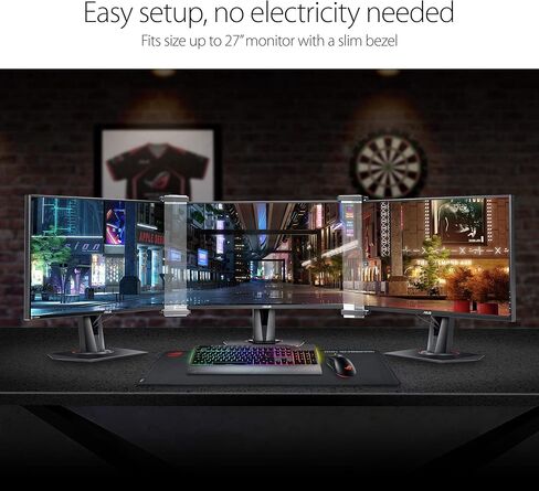 ASUS ROG Bezel-Free Kit ABF01 Universal Multi-Monitor Setup with Optical Micro-structures Easy Assembly, CLEAR, (Set of 2) in Saudi Arabia