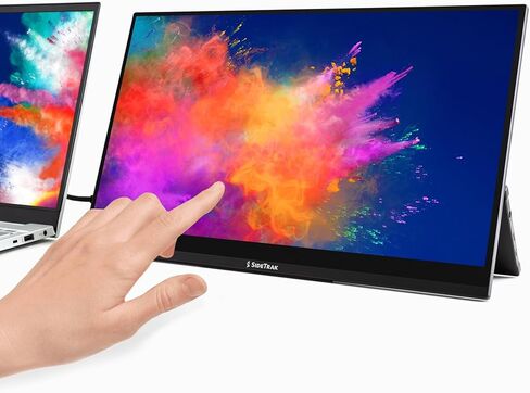 SideTrak Solo Pro 15.8" Portable Monitor - FHD 1080P LED Anti-Glare IPS Screen, Dual Display, for Mac, PC, Chrome Laptops, Game Consoles, USB or Mini HDMI Power, Double DisplayPort, Speakers, and HDR in Kuwait