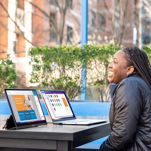 SideTrak Solo Pro 15.8" Portable Monitor - FHD 1080P LED Anti-Glare IPS Screen, Dual Display, for Mac, PC, Chrome Laptops, Game Consoles, USB or Mini HDMI Power, Double DisplayPort, Speakers, and HDR in Kuwait