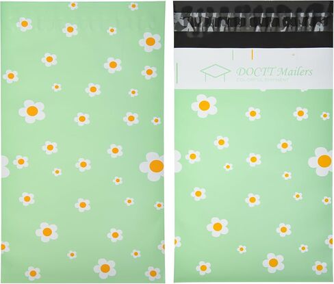 Mailers - Poly Mailers 6x9-3.15Mil 100 Pack - Envelopes 6x9 - Poly Bags for Shipping 6x9 - Polymailer 6x9 - Mailers Poly Bags 6x9 - Shipping Bags 6x9(Green Flower) in Saudi Arabia