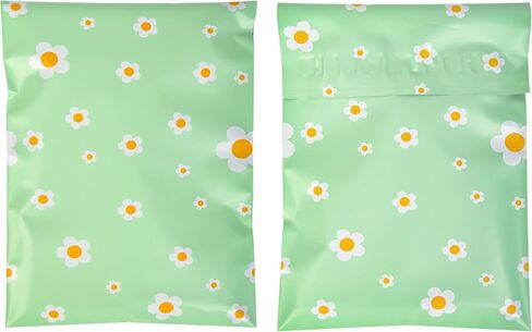 Mailers - Poly Mailers 6x9-3.15Mil 100 Pack - Envelopes 6x9 - Poly Bags for Shipping 6x9 - Polymailer 6x9 - Mailers Poly Bags 6x9 - Shipping Bags 6x9(Green Flower) in Saudi Arabia