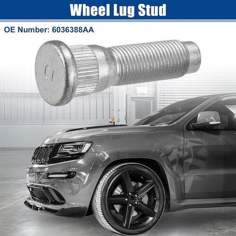 ACROPIX 1/2"-20 مسمار للعجلة الأمامية أو الخلفية مناسب لسيارة Jeep Liberty 2002-2007 لسيارة Grand Cherokee 2000-2004 رقم 6036388AA - عبوة من 10 قطع in Kuwait