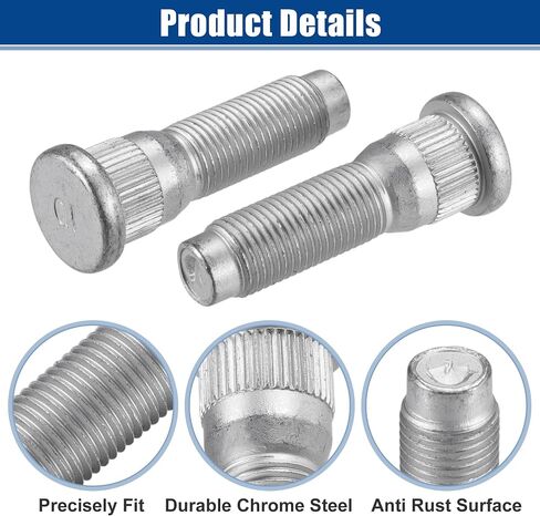ACROPIX 1/2"-20 مسمار للعجلة الأمامية أو الخلفية مناسب لسيارة Jeep Liberty 2002-2007 لسيارة Grand Cherokee 2000-2004 رقم 6036388AA - عبوة من 10 قطع in Kuwait