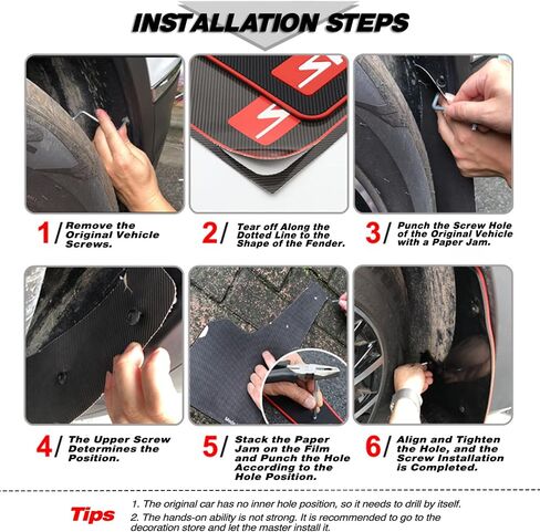 KEYOOG 4 Pcs Universal Widening Automobile Mud Flap, Splash Guard, with Nocturnal ReflexFit for Car, SUV, Off-Road Vehicle, Large Truck, Soft Mud Guard of Sediment Resistant in Saudi Arabia