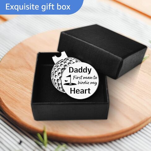 علامة كرة الجولف من Daddy First Man to Birdie My Heart مع مشبك قبعة مغناطيسي، هدايا إكسسوارات الجولف المضحكة للأب الجد، هدايا الجولف للأب الجد، عيد ميلاد للأب in Saudi Arabia