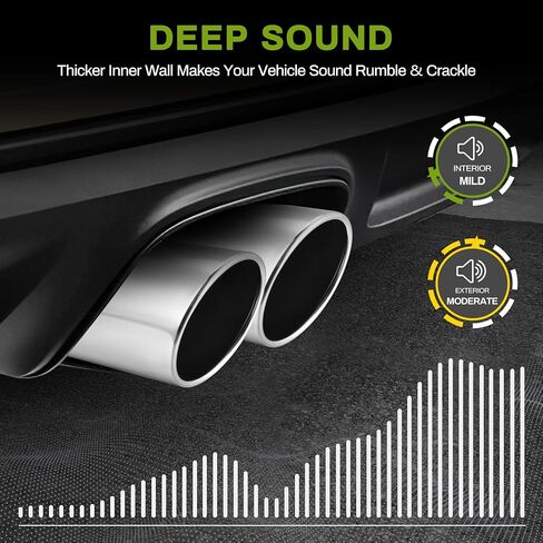 AUTOSAVER88 5 Inch Inlet Exhaust Tip, 5" Inlet 6" Outlet 15" Overall Length Chrome-Plated Finish Stainless Steel Exhaust Tail Tip for 5" Outside Diameter Tailpipe, Rolled Angle Cut, Bolt-On, Polished in Saudi Arabia