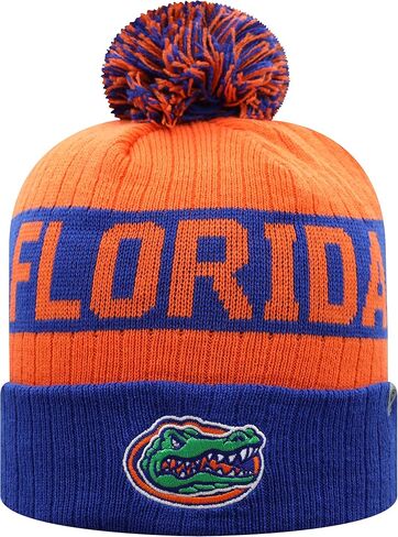 Top of the World NCAA Arctic Striped Cuffed Knit Pom Beanie Hat (Florida Gators/Orange, One Size Fits Most) in Saudi Arabia