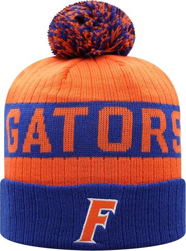 Top of the World NCAA Arctic Striped Cuffed Knit Pom Beanie Hat (Florida Gators/Orange, One Size Fits Most) in Saudi Arabia
