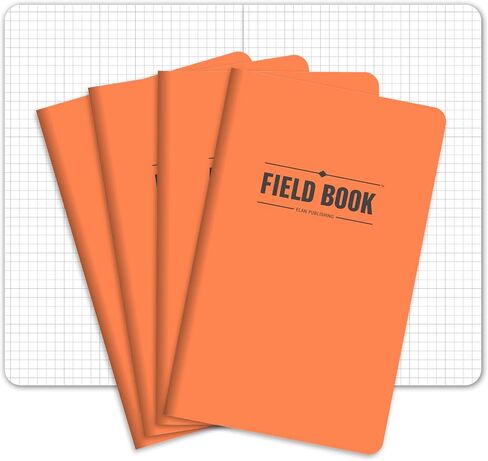 Elan Publishing Company Field Notebook/Journal - 5"x8" - Orange Cover - Lined Memo Book - Pack of 4 in Saudi Arabia