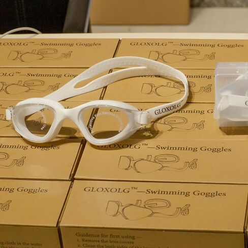 نظارات السباحة GLOXOLG للجنسين ذات طلاء مضاد للضباب فائق الماء رؤية واسعة للرجال والنساء البالغين in Saudi Arabia
