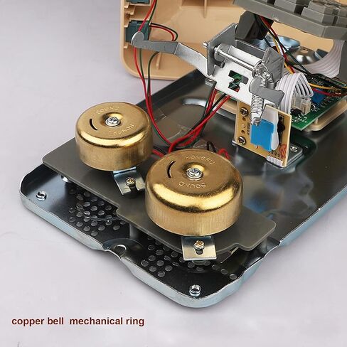 هاتف أرضي للمنزل ريترو مضخم خط واحد سلكي هاتف مكتبي مع قارع الأجراس عالي الصوت للغاية هاتف أرضي منزلي هواتف قديمة الطراز لكبار السن (أحمر)، أسود in Kuwait